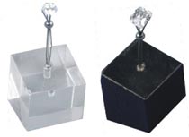 STONE DISPLAY WITH ACRYLIC OR WOODEN BASE